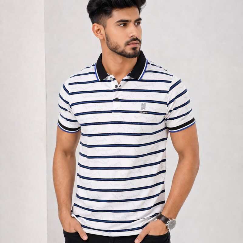 Premium Striped Polo by NESTEX NP02