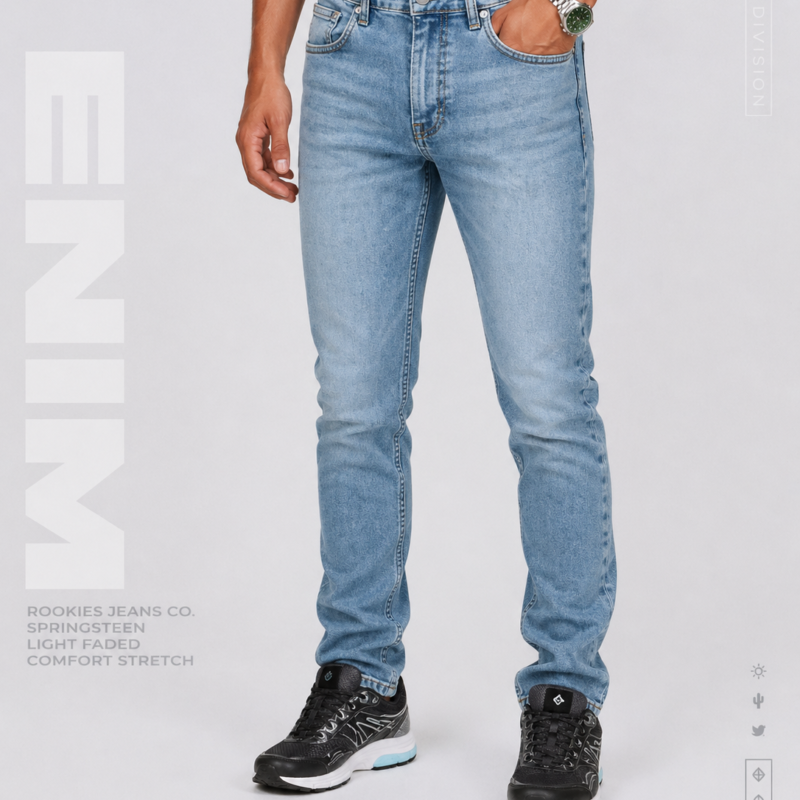 NESTEX 100% Premium Towel Acid Wash Indigo Light Blue Jeans Pant ND26